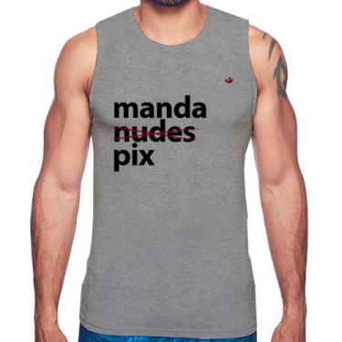 Imagem de Regata Manda PIX - Foca na Moda, Cinza, P
