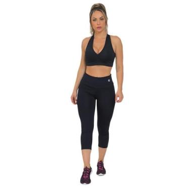 Imagem de Conjunto Feminino Fitness Corsário Preto - Manalinda, Preto, P