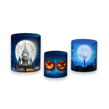 Imagem de Trio De Capa Cilindro - Halloween Cemitério Fantasmas 013 - Via Cores