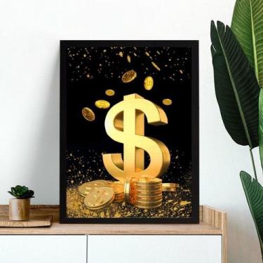 Imagem de Quadro Arquétipo Dinheiro - Cifrão 24x18cm - com vidro - Quadros On-li