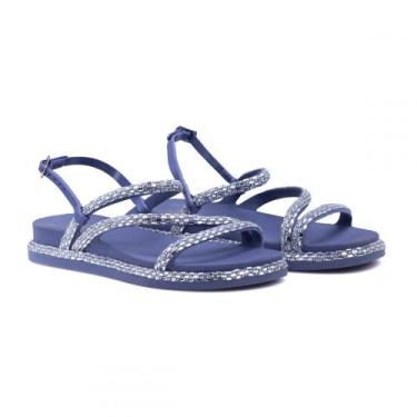 Imagem de Sandália Papete Rasteirinha Feminina Predarias Fivela Mulher Fashion M