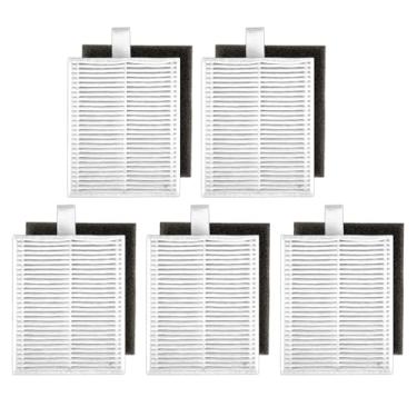 Imagem de (Pacote com 5) Filtros HEPA L60 L50 compatíveis com aspirador de pó robótico Eufy L60, L60 Hybrid, L60 SES, L50 Series Robot Vacuum, HEPA Filter Kit, peças de reposição, com filtro de espuma, 5