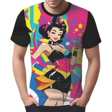 Imagem de Camisa Camiseta Tshirt Pin Up Mu.lher Morena Pop Art Moda 7 - Enjoy Sh