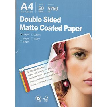 Imagem de Best Double sided matte Inkjet Printing Photo Paper 8.3"x11.7" A4 Size 50 sheets weight 180gsm for All Inkjet Printers