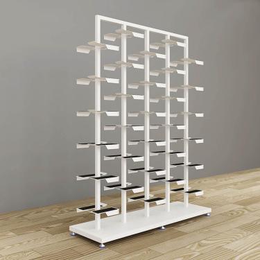 Imagem de Expositores comerciais para lojas de calçados, loja de roupas modernas, grande suporte independente, rack de tênis de metal, suporte organizador de sapatos boutique de varejo, exposição de s