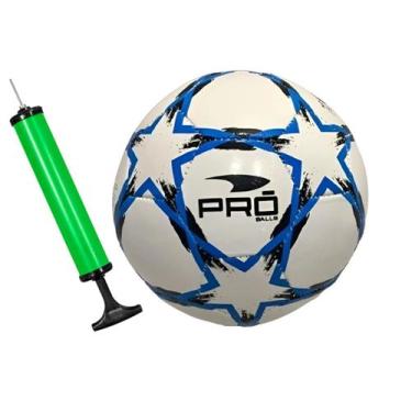 Imagem de Bola de Futebol Pró Balls + Bomba de Ar Cores Sortidas