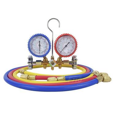 Imagem de Manifold R410 R32 R134A R22 Com Visor + Mangueiras 90cm - Multifrio Re