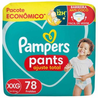 Imagem de Fralda Pampers Pants Ajuste Total Tamanho XXG com 78 Unidades Descartá