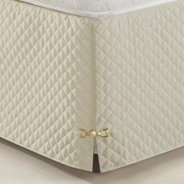 Imagem de Saia Para Cama Box Casal Padrão Veneza Palha