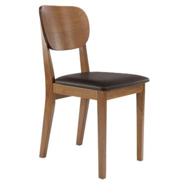 Imagem de Cadeira Madeira Tramontina Bahia Tauarí Amêndoa Estofado Café Tramontina