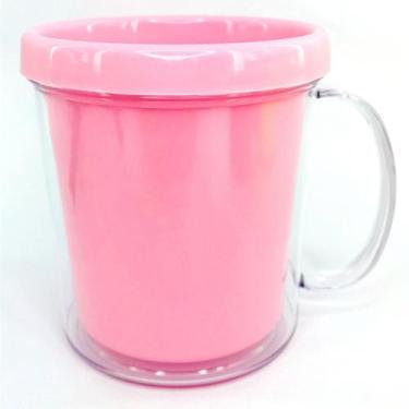 Imagem de Caneca Acrílica Porta Foto 400ml - SM, Rosa