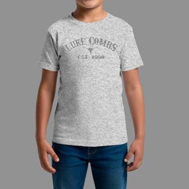 Imagem de Camisetas Infatil Básica Moda De Country confortável Gola Redonda Luke