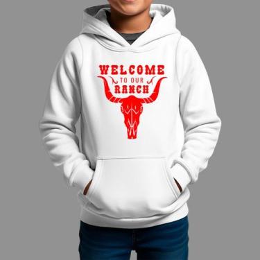 Imagem de Moletom Canguru Infantil Basico Casual Moda Country Inverno Capuz e Bo
