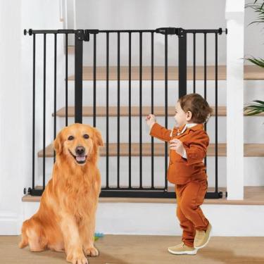 Imagem de Portão de Segurança para Bebê Kenyi 36 - Extra Alto (74-108cm) - Preto