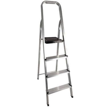 Imagem de Escada Doméstica 4 Degraus em Alumínio Até 120 KG EVE1024 EVALD