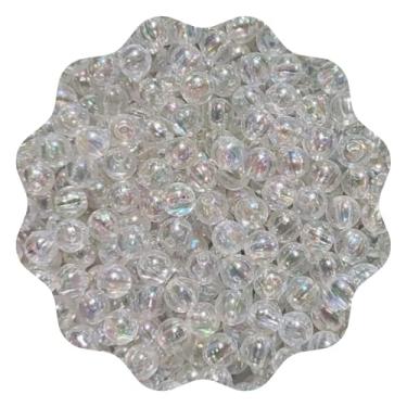 Imagem de 500 Miçanga Pérola Translúcida 6mm Irisada Missanga Bijuteria Artesanato (Transparente)