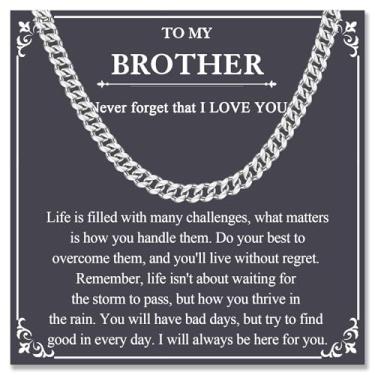 Imagem de Presentes para adolescentes e homens, colar de corrente de elos cubanos de 6 mm para namorado, marido, filho, neto, sobrinho, irmão, amigo, cesta de Páscoa, aniversário, Natal, formatura, Dia dos