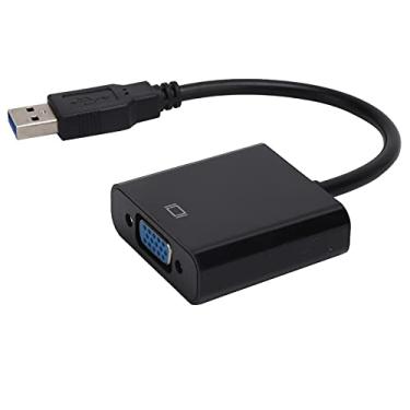 Imagem de Cabo QANYEGN USB para VGA, cabo adaptador HD 1080P de 5 Gbps, conversor de vídeo com tela Full HD para PC, laptops e desktops (Black)