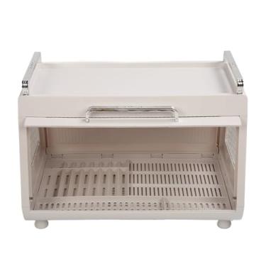 Imagem de Bandeja de Secador de Prato Com Tampa, Rack de Secagem de Prato de Tamanho Médio, Prato de Prato de Aço Inoxidável Expansível para Balcão de Cozinha, Acessórios de Cozinha de