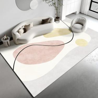 Imagem de Decoração de sala de estar simples Tapete de cabeceira de quarto Grande área Antiderrapante Tapetes de quarto infantil doméstico, 4,160x230cm