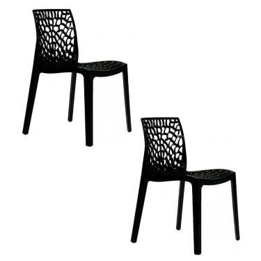 Imagem de Conjunto 2 Cadeiras Gruvyer Sala de Jantar Preta