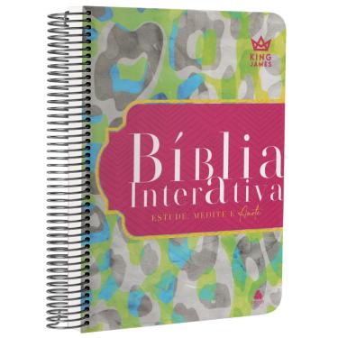 Imagem de Bíblia de Estudo Interativa kjc Letra Normal Espiral