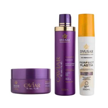 Imagem de Kit Shampoo E Máscara Caviar 300Ml + Fluído Pré Escova 250Ml