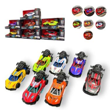 Imagem de Carrinho de Corrida com Efeito de Fumaça, Miniatura de Metal, Coleção de 7 Cores, Brinquedo com Fricção