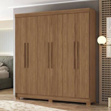 Imagem de Guarda-roupa 06 Portas 2 Gavetas Mdp Toledo Jatoba