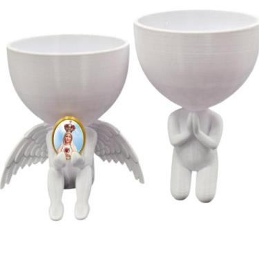 Imagem de Kit Decoração Nossa Senhora de Fatima Anjinho  Oração - Point da Fe