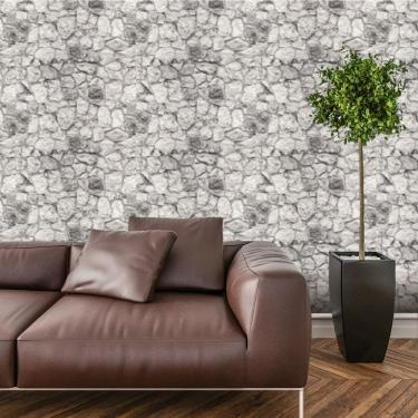 Imagem de Papel de Parede Adesivo Pedra Lavável Cozinha 3 metros