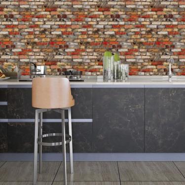 Imagem de Papel De Parede Adesivo Tijolo Lavável Sala Quarto Cozinha