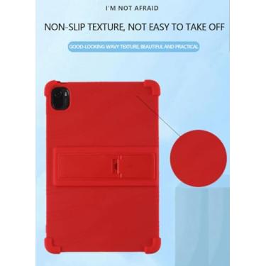 Imagem de QYiiD Capa para iPad Pro 13 polegadas M4 (2024), capa protetora de silicone leve à prova de choque macio para crianças, capa de silicone com proteção contra quedas de TPU macio, arco-íris