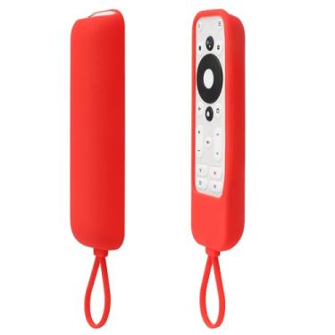 Imagem de CHUNGHOP Capa de silicone para controle remoto apenas para TV Onn Android TV 4K UHD Stick TV Box 100024646 100026240, capa de controle remoto, lavável, à prova de choque - vermelho atualizado