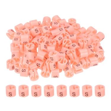 Imagem de PATIKIL 120 peças de marcadores de cabide de roupas, etiquetas de tamanho P servem para haste de 3 mm, clipes de cabide de tamanho de vestuário, etiqueta de codificação de cores para cabides de roupas