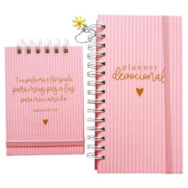 Imagem de Kit Planner Devocional + Bloco de notas, 100 Folhas (Rosa)