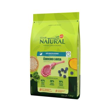 Imagem de Guabi Natural Gato Castrado Cordeiro E Aveia 7,5Kg