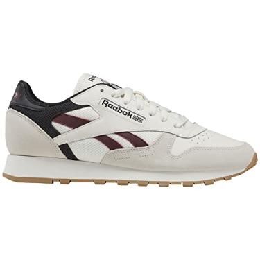 Imagem de Reebok Tênis feminino clássico de couro Legacy, Giz/castanho/preto, 11 Women/9.5 Men
