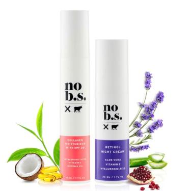 Imagem de No B.S. Skincare Protect & Correct Duo - Hidratante Facial com FPS 20 e Creme Retinol - Fórmulas Potentes. Ingredientes limpos. Cremes anti-rugas que realmente funcionam.