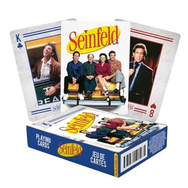 Imagem de AQUARIUS Seinfeld Playing Cards - Seinfeld Photos Themed Deck of Cards for Your Favorite Card Games - Officially Licensed Seinfeld Merchandise & Collectibles - Poker Size with Linen Finish