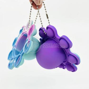 Imagem de Chaveiro Polvo Reversível Pop It Anti Stress Silicone