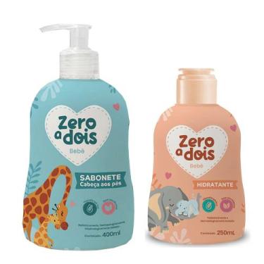 Imagem de Kit Bebê Sabonete Líquido e Hidratante Hipoalergênico Zero a Dois - Sa