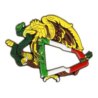 Imagem de Haoyull Clipe de chapéu de coruja de metal retrô vintage mexicano emblema exclusivo broche acessório, Metal, Sem Pedra Preciosa