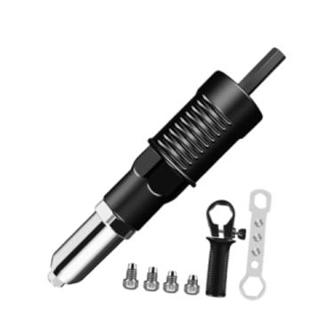 Imagem de Bothyi Kit adaptador de rebite, ferramenta de rebitagem, rebitador de metal compacto e resistente, acessório profissional para montagem de portas de móveis