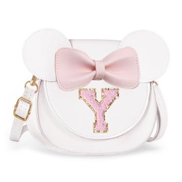 Imagem de Aganmi Linda bolsa tiracolo para meninas 2, 3, 4, 5, 6, 7, 8 anos, presente de aniversário, carteira infantil, Creme, 7.1*6.7*3.1in (18*17*8cm)