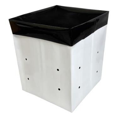 Imagem de A.A Sacos de cultivo de 20 galões preto e branco sacos de berçário de poliéster para plantas, cultivo de árvores, estufa (pacote com 10)