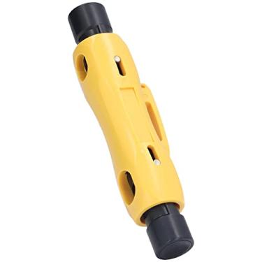 Imagem de Stripper de Cabo Prático Pequeno Portátil Stripper Coaxial para Rg59 Mini Blow -savings Ferramenta para Reparos Domésticos Abs Amarelo