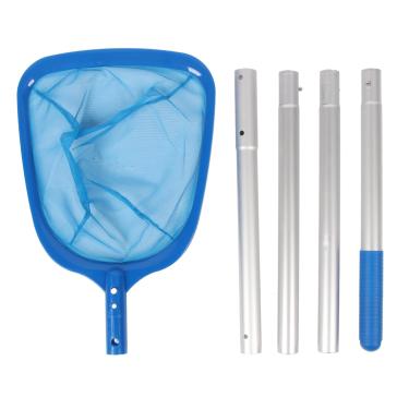 Imagem de Rede de skimmer de piscina com moldura reforçada com pólo grande rede de limpeza de piscina para spa banheira de hidromassagem plástico 42x27.5cm 138,5 cm de comprimento postes