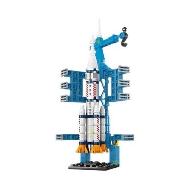 Imagem de Mini Aviação Infantil Modelo De Foguete Tripulado Blocos De Construção