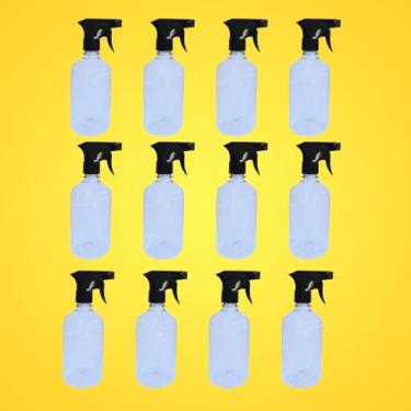 Imagem de Frascos Borrifador Transparente Spray Pulverizador com Válvula Multiuso 500ml | (12 Unidades) 5 PONTOS@